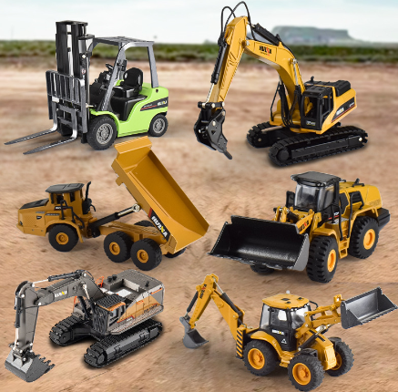 HUINA Metal Excavator Model (Scale 1:50) - Toy
