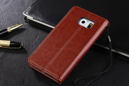 Authentic Leather Samsung S6 Case with Strap