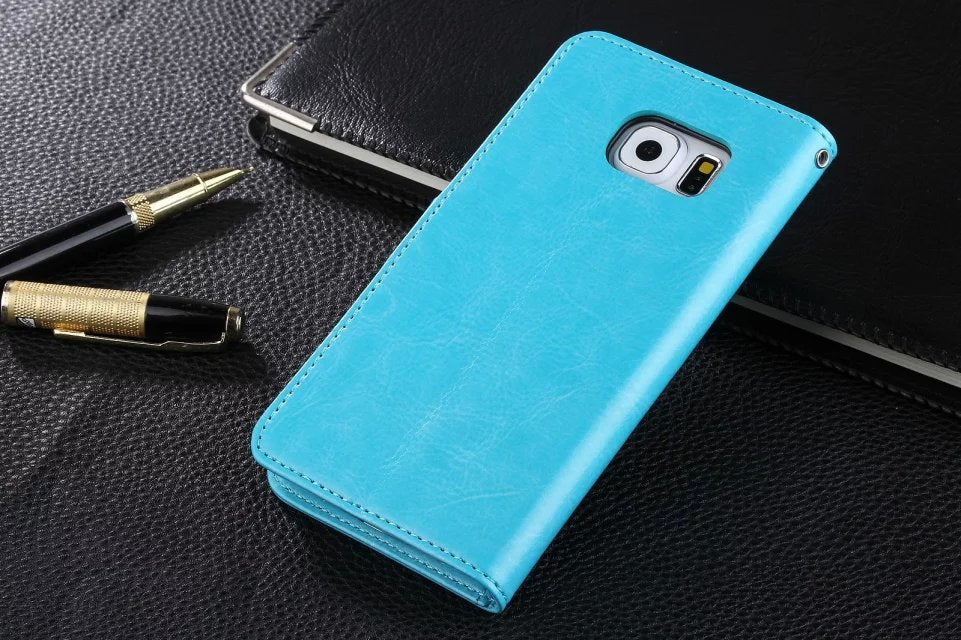 Authentic Leather Samsung S6 Case with Strap