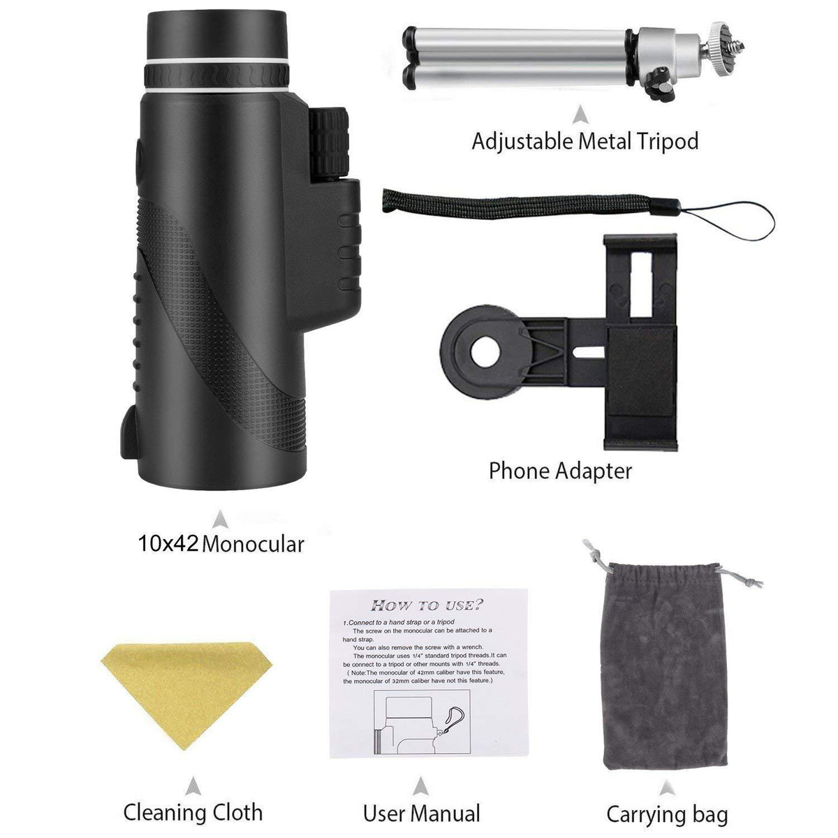 HD Vision Telescope with Smartphone Mount
