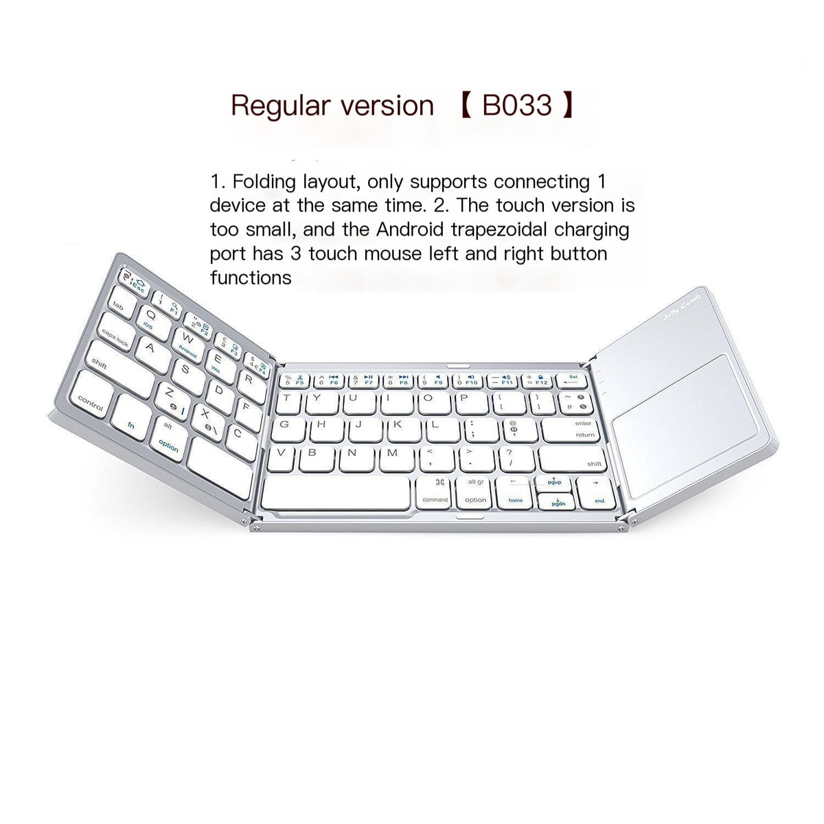 Portable Bluetooth Foldable Keyboard Plus Touchpad