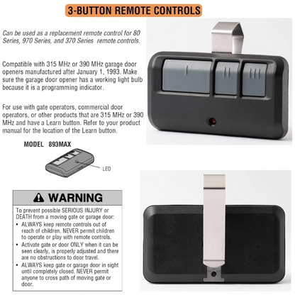 Dual LiftMaster 953EV Garage Remote Pack
