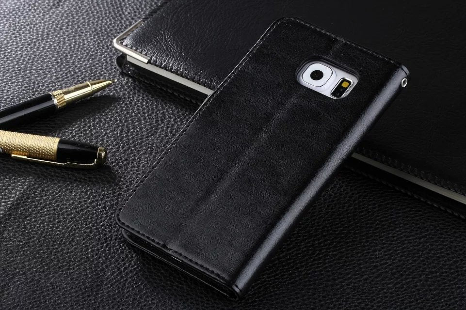 Authentic Leather Samsung S6 Case with Strap