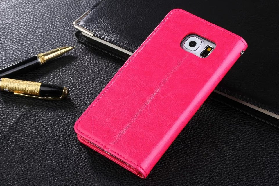 Authentic Leather Samsung S6 Case with Strap